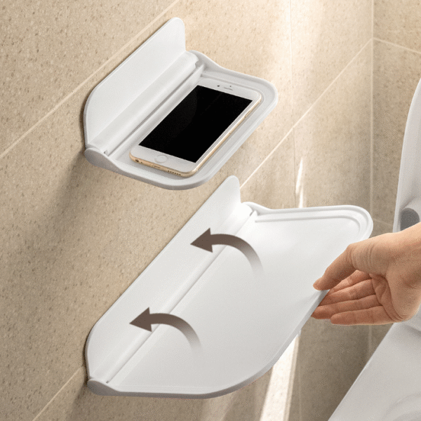 Manufacturers foldable rack bathroom wall-mounted punch-free storage plastic storage board bathroom folding board