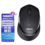Logitech M330 Soft Mouse Wireless Mouse Office Mouse Right Hand Mouse with Wireless Micro Receiver Black
