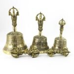 Cross-border Nepalese handmade instrument five-strand hand bell brass method bell bell vajra bell pestle set of multiple sizes can be