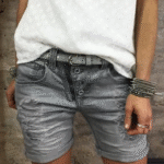 Factory direct sale new foreign trade wish Amazon hot sale wash water hole casual denim shorts women