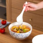 Chuanqi underglaze color Japanese ceramic large bowl 8 inches 2 soup bowls large soup basin noodle bowl rice bowl ceramic tableware hook vine flower - Image 6