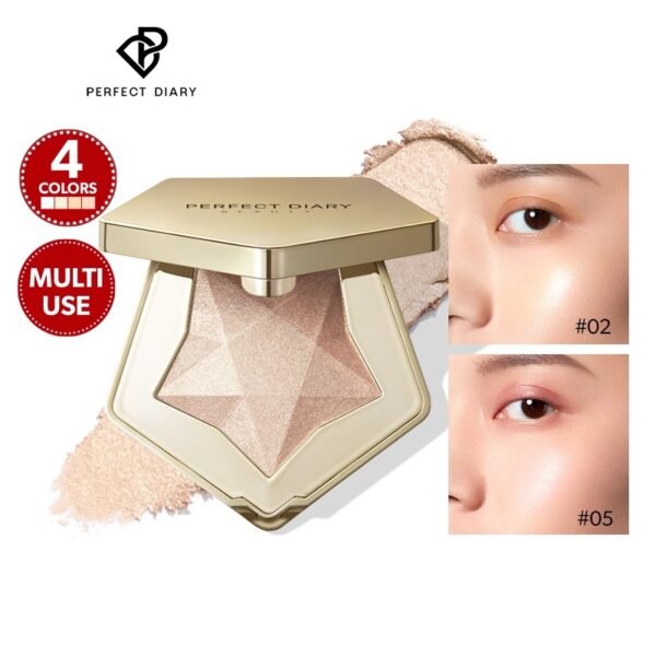 Perfect Diary Star Dust Diamond Highlighter Illuminating Highlighter Powder Smooth Glow Face Makeup