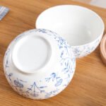 Chuanqi underglaze color Japanese ceramic large bowl 8 inches 2 soup bowls large soup basin noodle bowl rice bowl ceramic tableware hook vine flower - Image 8