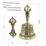 Cross-border Nepalese handmade instrument five-strand hand bell brass method bell bell vajra bell pestle set of multiple sizes can be - Image 4