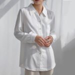 Chushen spring and autumn long-sleeved shirt women's professional casual white shirt design sense commuter shirt SW18CS008 - Image 4