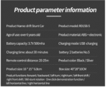 Cross-border four-wheel drive remote control stunt car lateral movement double-sided driving light rotation drift car shaking sound explosion toys wholesale - Image 3