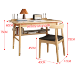 Nordic solid wood desk simple modern study desk light luxury computer desk small apartment home bedroom study table - Image 5