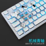 MageGee Mechanical Punk High-value Retro Keyboard Colorful Backlight Wired Keyboard Square Keycap Punk Mechanical Keyboard E-sports Game Mechanical Keyboard White Blu-ray Green Switch - Image 6