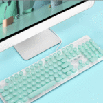 Cherry cute pink punk home office typing girl notebook external desktop computer bluetooth wireless wired keyboard mouse set girl heart retro manipulator feel net red mute