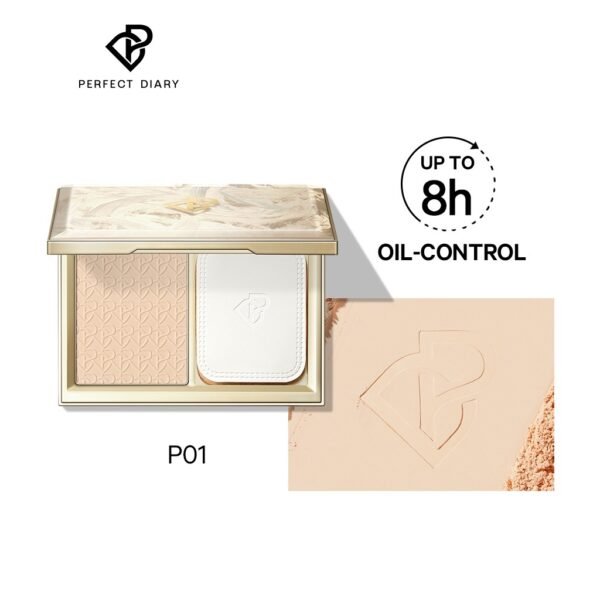 Perfect Diary Silky Featherweight Pressed Powder Compact Powder Flawless Matte Finish Foundation