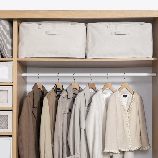 Shimoyama (SHIMOYAMA) [Seasonal Storage Essentials] Quilt Storage Bag Cotton Linen Cloth Art Finishing Bag Household Clothes Packing Bag Quilt Waterproof, Moisture-proof and Dust-proof Bag