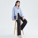 INMAN spring and autumn clothes simple and thin pointed collar loose meat cover good for classic Japanese retro long-sleeved shirt shirt female 18139283 - Image 4