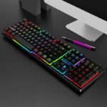 Viper K4 wired game color-blocking keyboard desktop computer accessories luminous manipulator feel wired backlit keyboard - Image 4