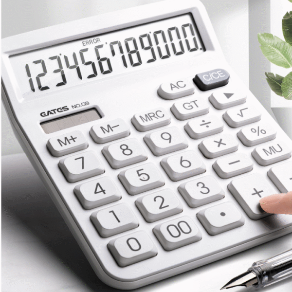 Solar calculator high-value 12-bit large-screen voice model simple personality large male and female financial accounting special office for primary school students with commercial net red models with sound computing machine