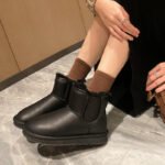 ZHR snow boots women's winter real cowhide plus velvet warm and comfortable short boots women's fashion all-match boots women's simple commuting cotton shoes women's P92 - Image 4