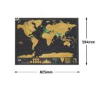 Cross-border Hot Selling Scratch Map World Edition Large Black Gold Scratchable Tourist Map Hanging Painting Scratch Map - Image 4