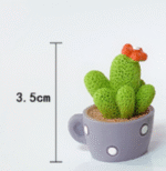 Cute shaking his head spring car ornaments animal cactus small potted resin ornaments cake baking decorations - Image 3