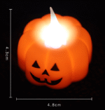 Halloween pumpkin lantern ghost festival decoration props led electronic candle light party supplies luminous night light wind lamp - Image 4