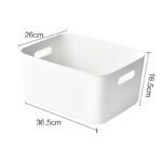 Visitor Storage Box Japanese Simple Desktop with Handle Storage Box Cosmetic Snack Storage Box Multifunctional Sundry Storage Box Underwear Storage Basket 15L Medium Size 4# - Image 2